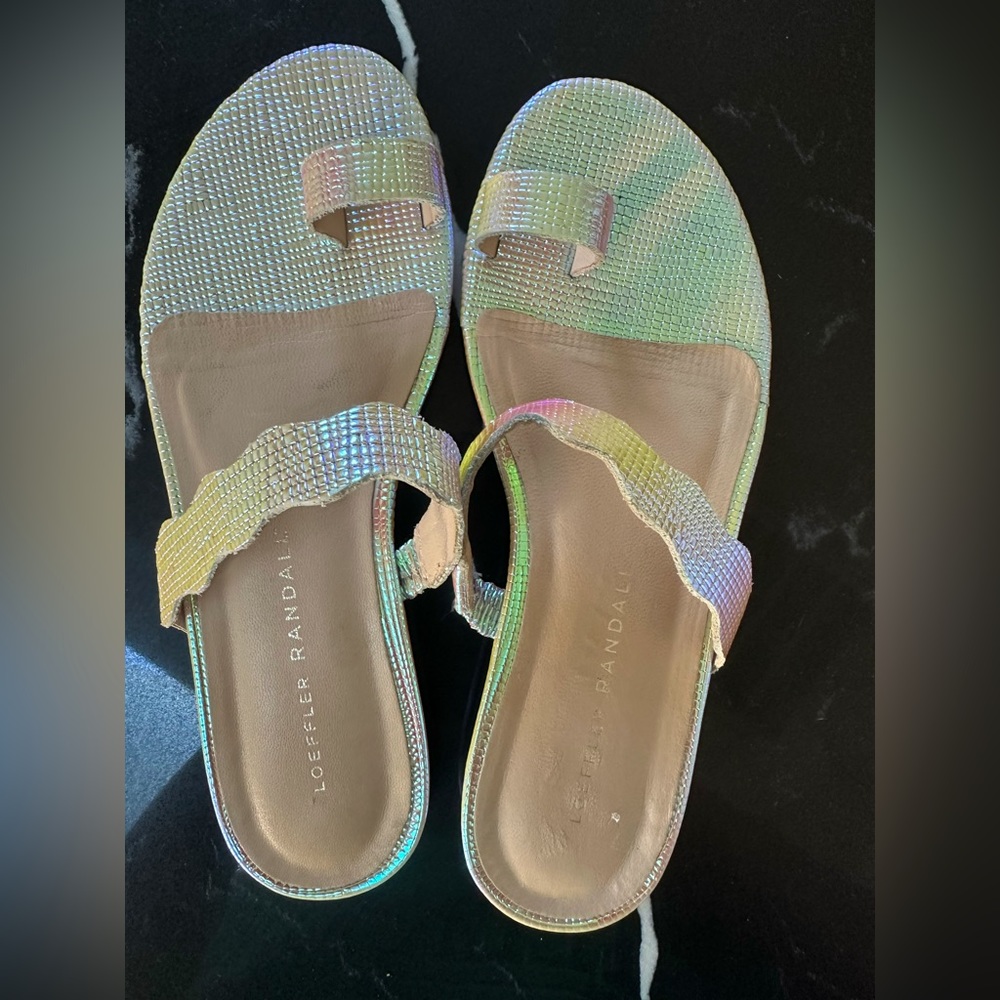 Loeffler Randall Petal iridescent sandals